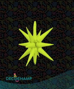 DECO STARBURST NEON YELLOW 22IN