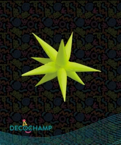 DECO STARBURST NEON YELLOW 26IN