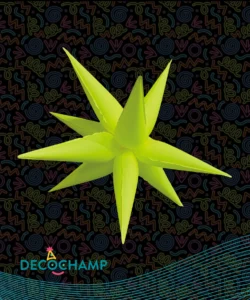 DECO STARBURST NEON YELLOW 40IN