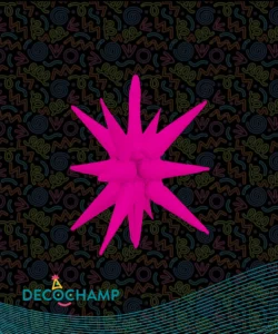 DECO STARBURST NEON PINK 22IN