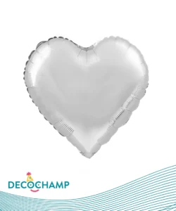 DECO HEART 36IN SILVER