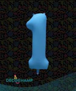 DECO NUMBER 1 NEON BLUE 34IN