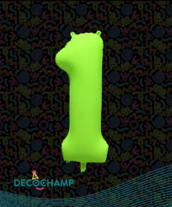 DECO NUMBER 1 NEON GREEN 34IN