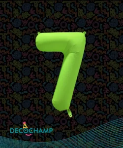 DECO NUMBER 7 NEON GREEN 34IN