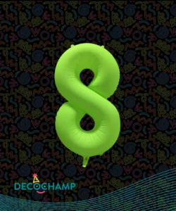 DECO NUMBER 8 NEON GREEN 34IN