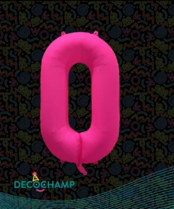 DECO NUMBER 0 NEON PINK 34IN