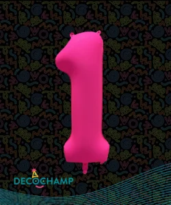 DECO NUMBER 1 NEON PINK 34IN