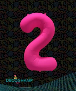 DECO NUMBER 2 NEON PINK 34IN