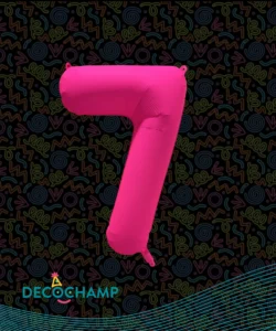 DECO NUMBER 7 NEON PINK 34IN
