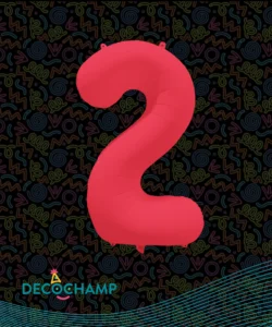 DECO NUMBER 2 NEON RED 34IN