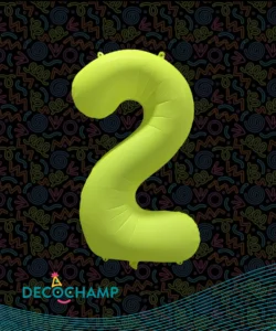 DECO NUMBER 2 NEON YELLOW 34IN