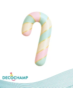 DECO LUXE STRIPE CANDY CANE PASTEL SWIRL 14IN